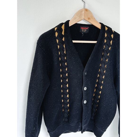 Vintage 1970s Tarleton 100% Wool Cardigan Sweater Women's Small - Picture 2 of 4
